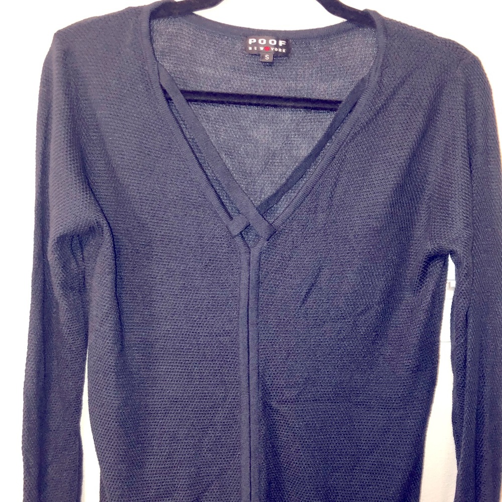 Thin Navy Blue Long Sleeve Shirt